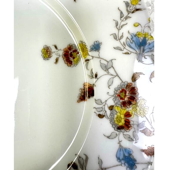 Antique 1910-1920 Haviland & Co. Limoges 'Amber Rose' Octagonal Plates-5 Pieces - Picture 5 of 9
